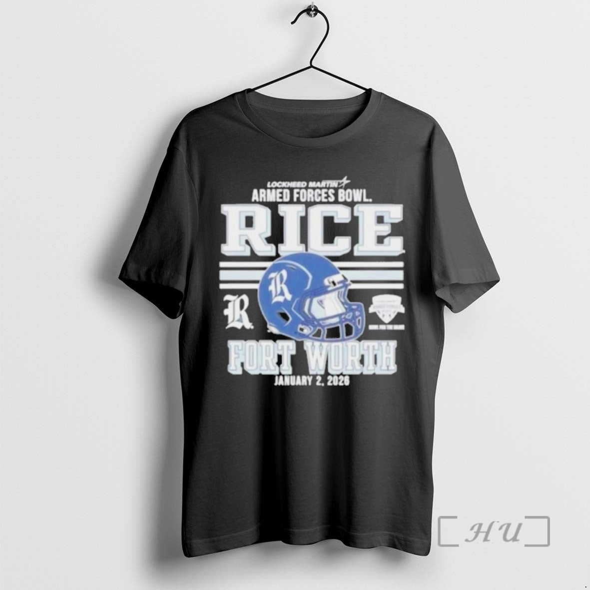 Officials Rice Owls Football 2026 Armed Forces Bowl Fort Worth Helmet Premium T Shirts Sweater Hoodie, Sweatshirt