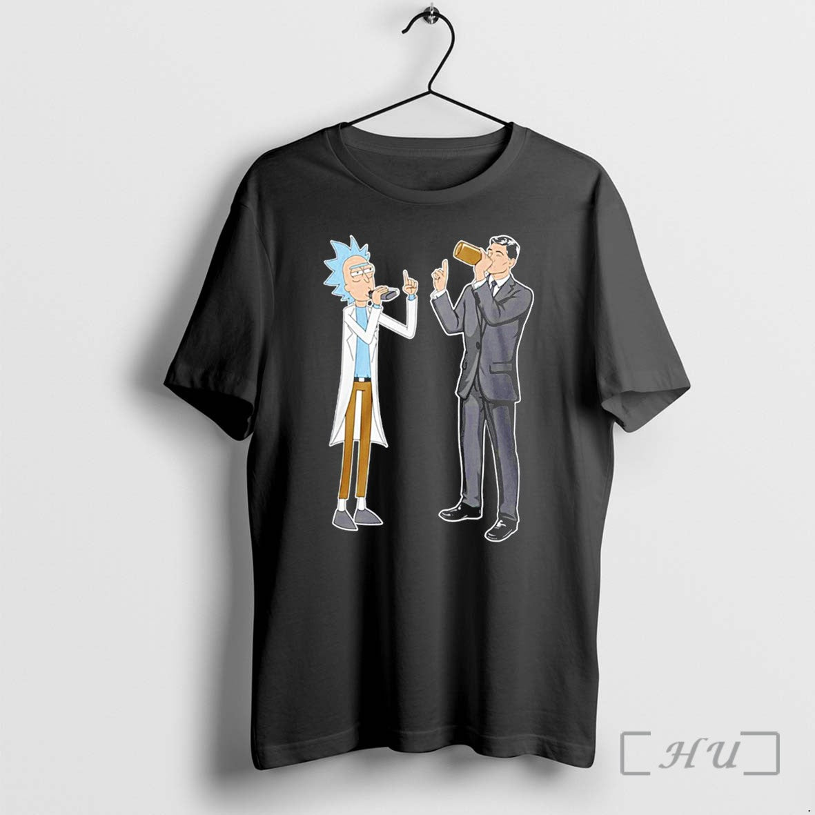 Officials Rick And Archer Drinking Buddies Cartoon Tee