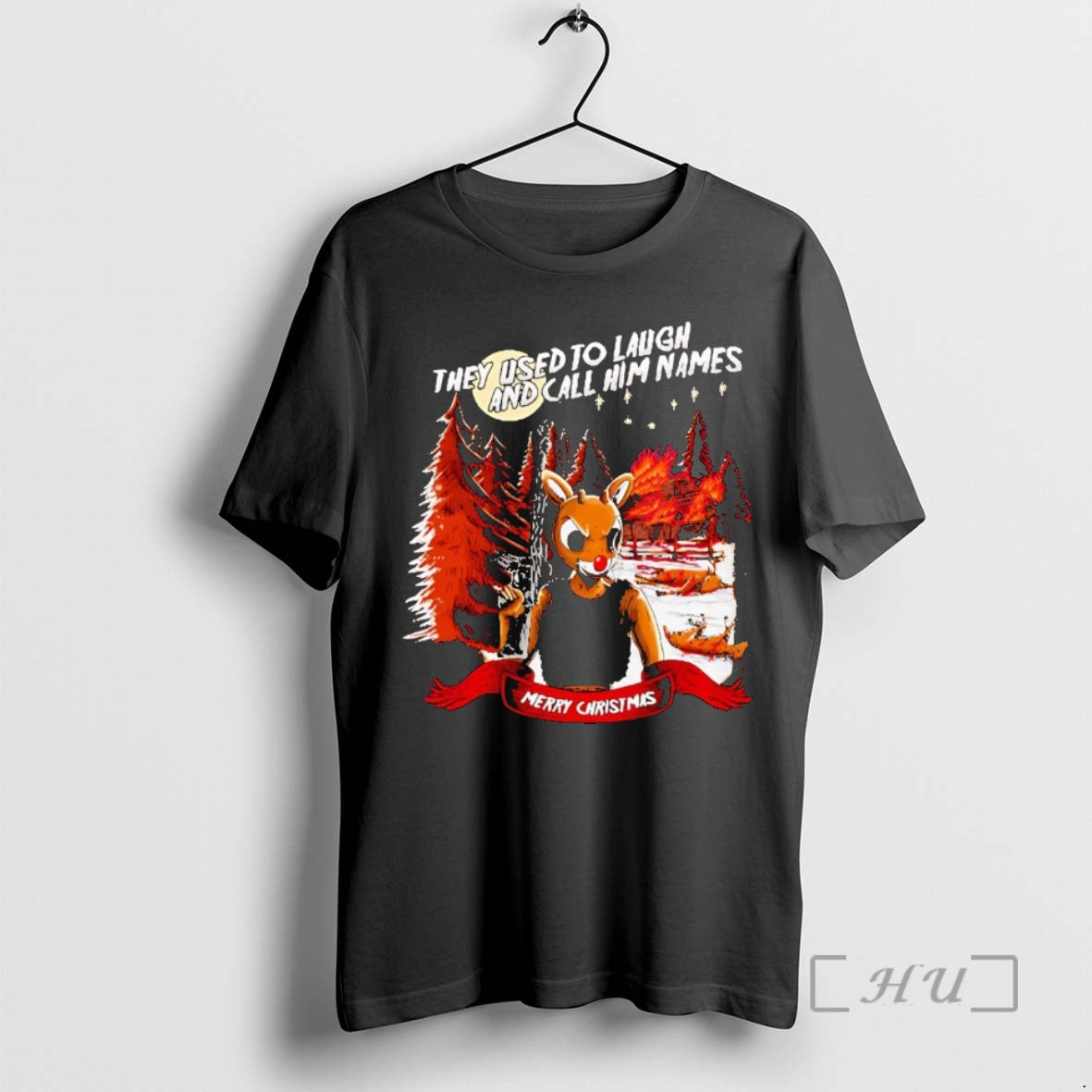 Officials Rudolph They Used To Laugh And Call Him Names Merry Christmas Premium T Shirts Hoodie, Sweatshirt