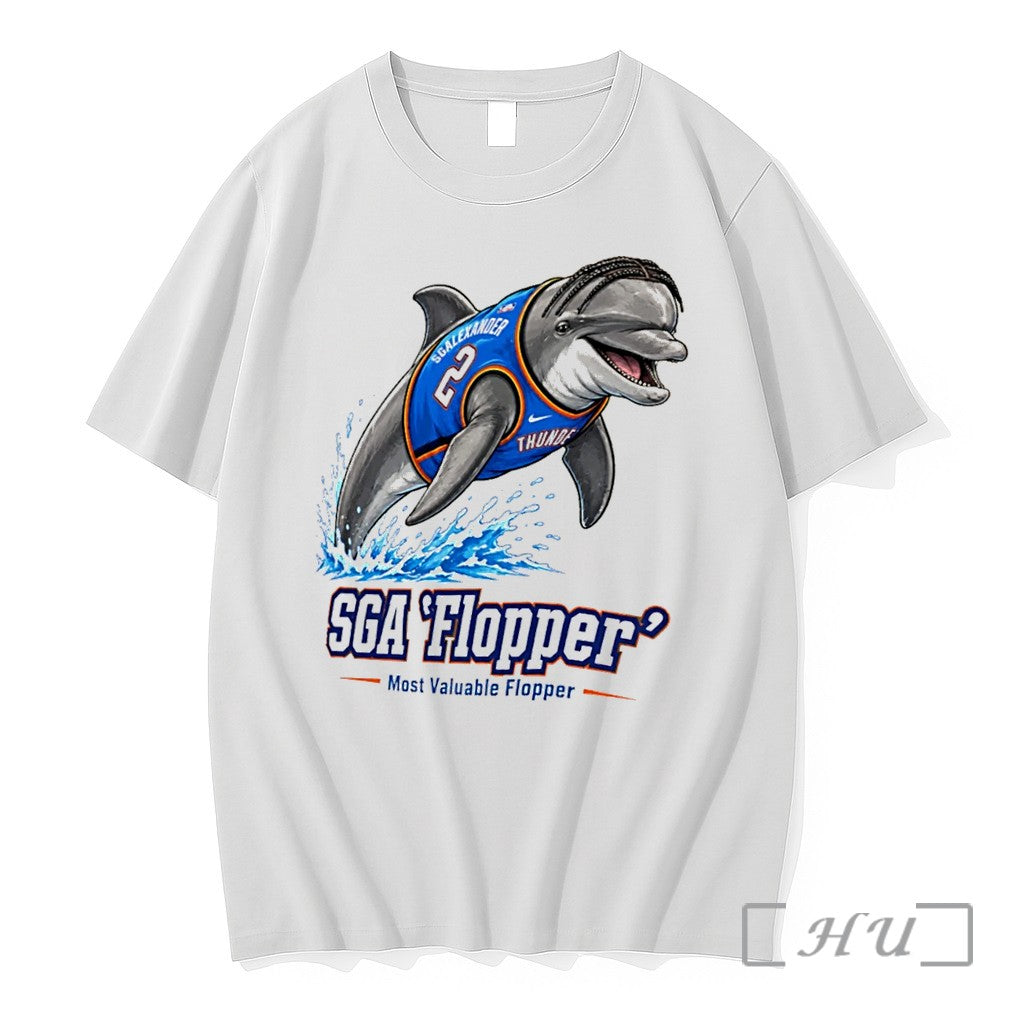 Officials Sga Flopper Shai Gilgeous Alexander Thunder Dolphin Mvp Meme Tee Premium T Shirts Sweater
