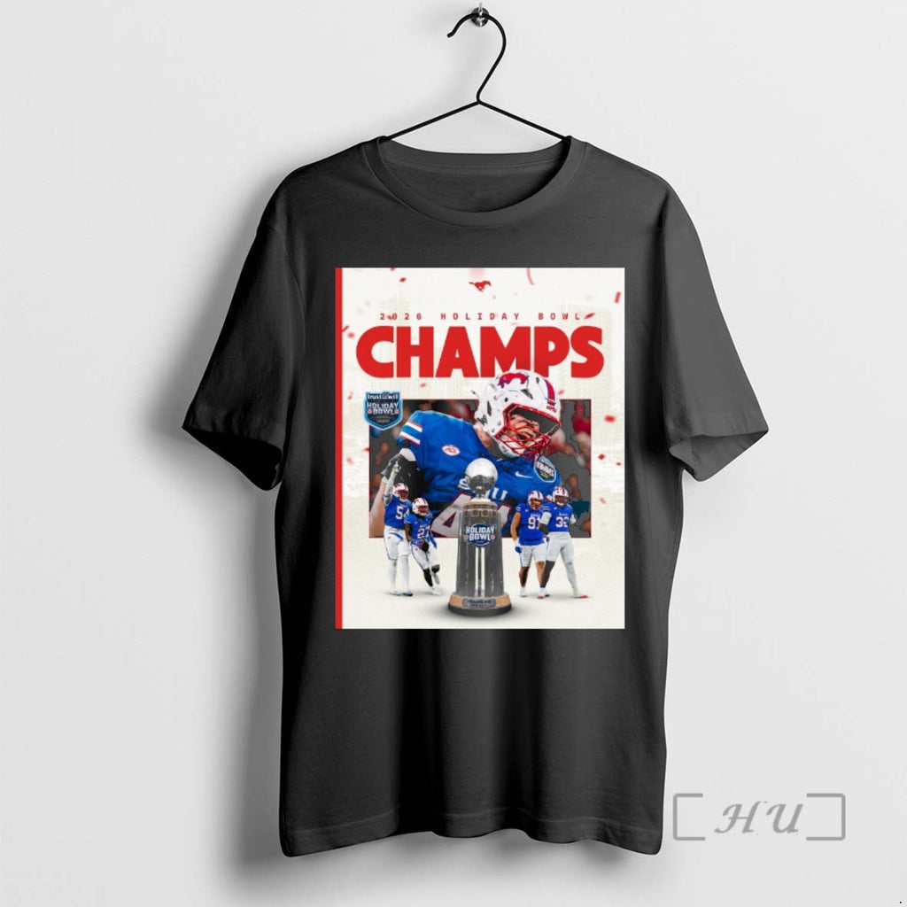 Officials Smu Mustangs Holiday Bowl Champions January 2 2026 T-Shirts, Hoodie, Sweatshirt | PrintMintTees.com
