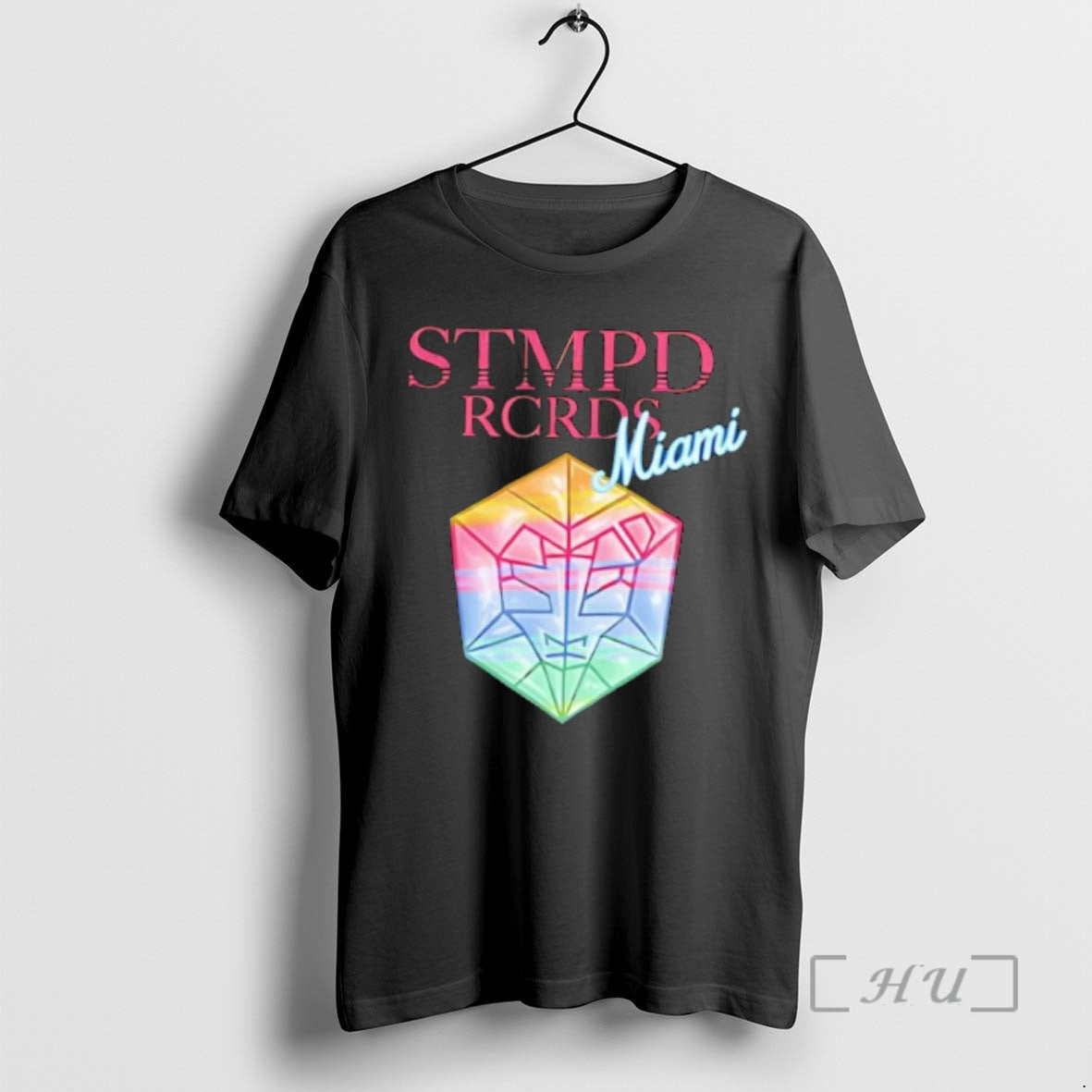 Officials Stmpd Rcrds Miami Colorful Geometric Prism Head T-Shirts, Hoodie, Sweatshirt | PrintMintTees.com
