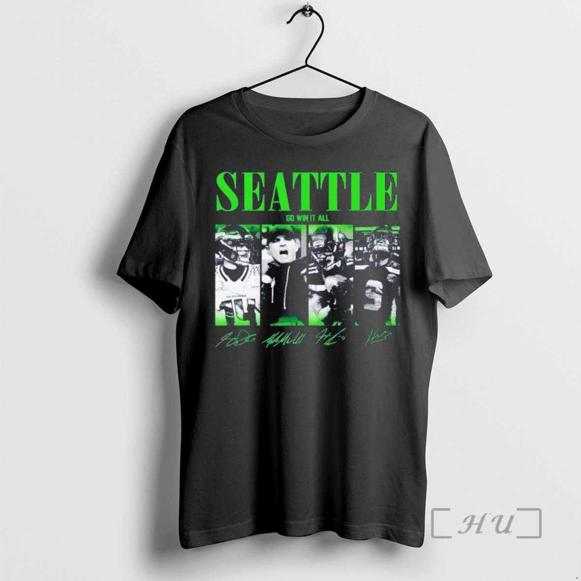 Officials Sam Darnold Jsn Mike Macdonald Kenneth Seattle Go Win All Game Day Signatures T-Shirts, Hoodie, Sweatshirt