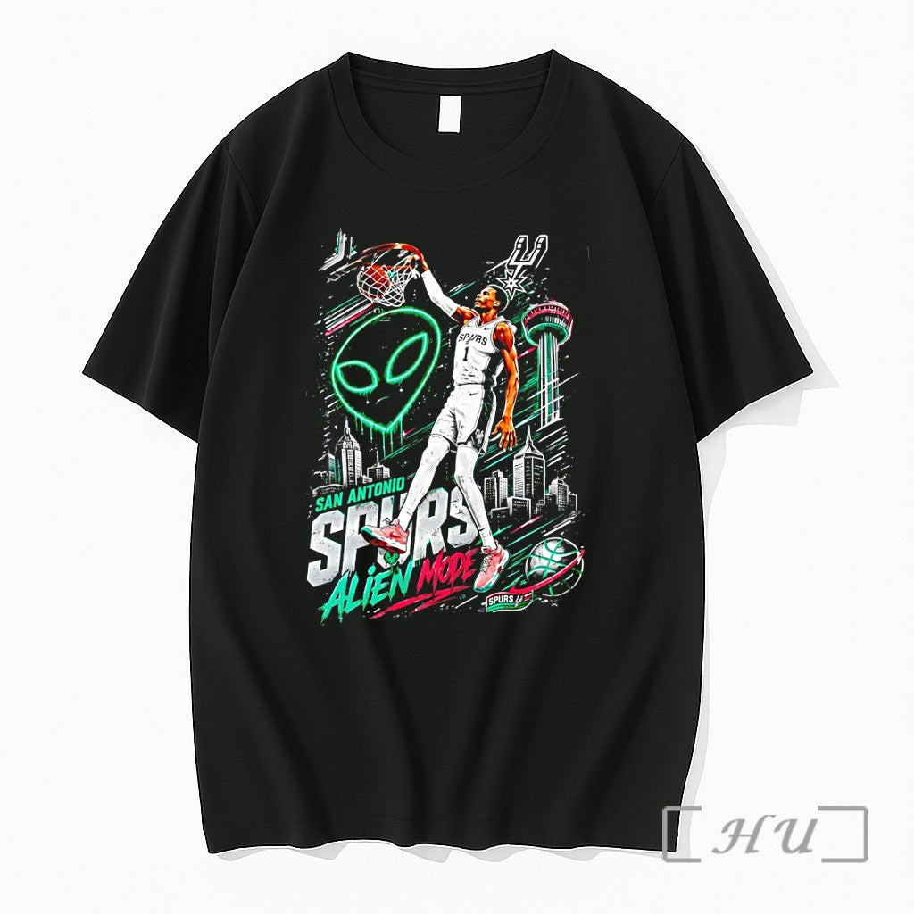 Officials San Antonio Alien Mode Futuristic Basketball Dunk Wemby
