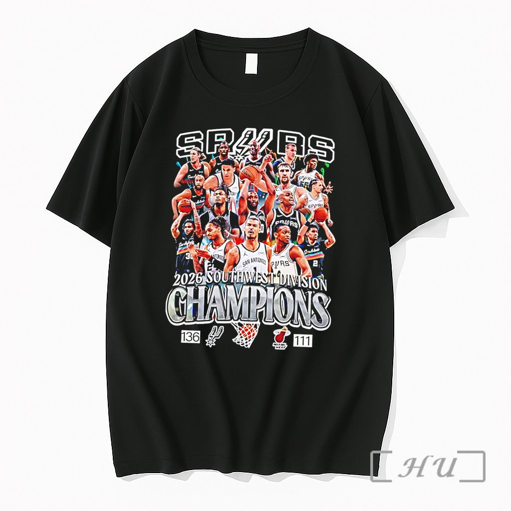 Officials San Antonio Spurs 2026 Southwest Division Champions Team Collage Tee Premium T Shirts Sweater