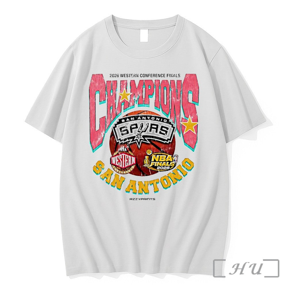 Officials San Antonio Spurs 2026 Western Conference Champions Nba Finals Retro Premium T Shirts Sweater
