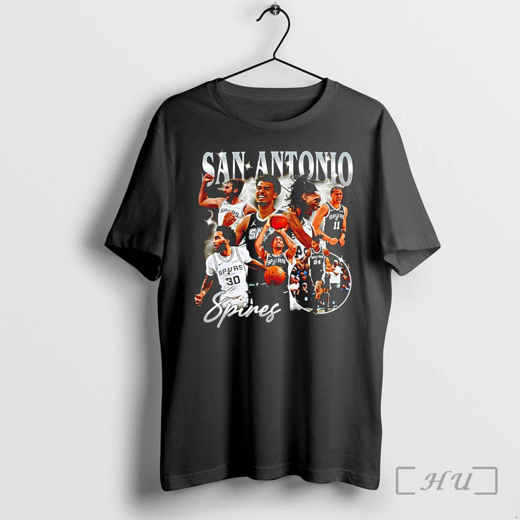 Officials San Antonio Spurs Basketball Collage Vintage Graphic