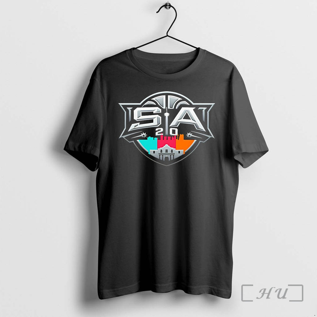 Officials San Antonio Spurs Basketball Sa 2 0 City Skyline The Alamo Premium T Shirts