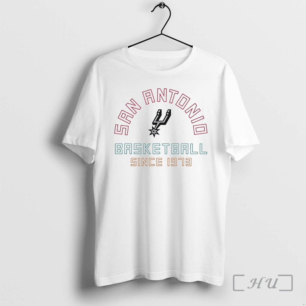 Officials San Antonio Spurs Basketball Since 1973 Logo Outline