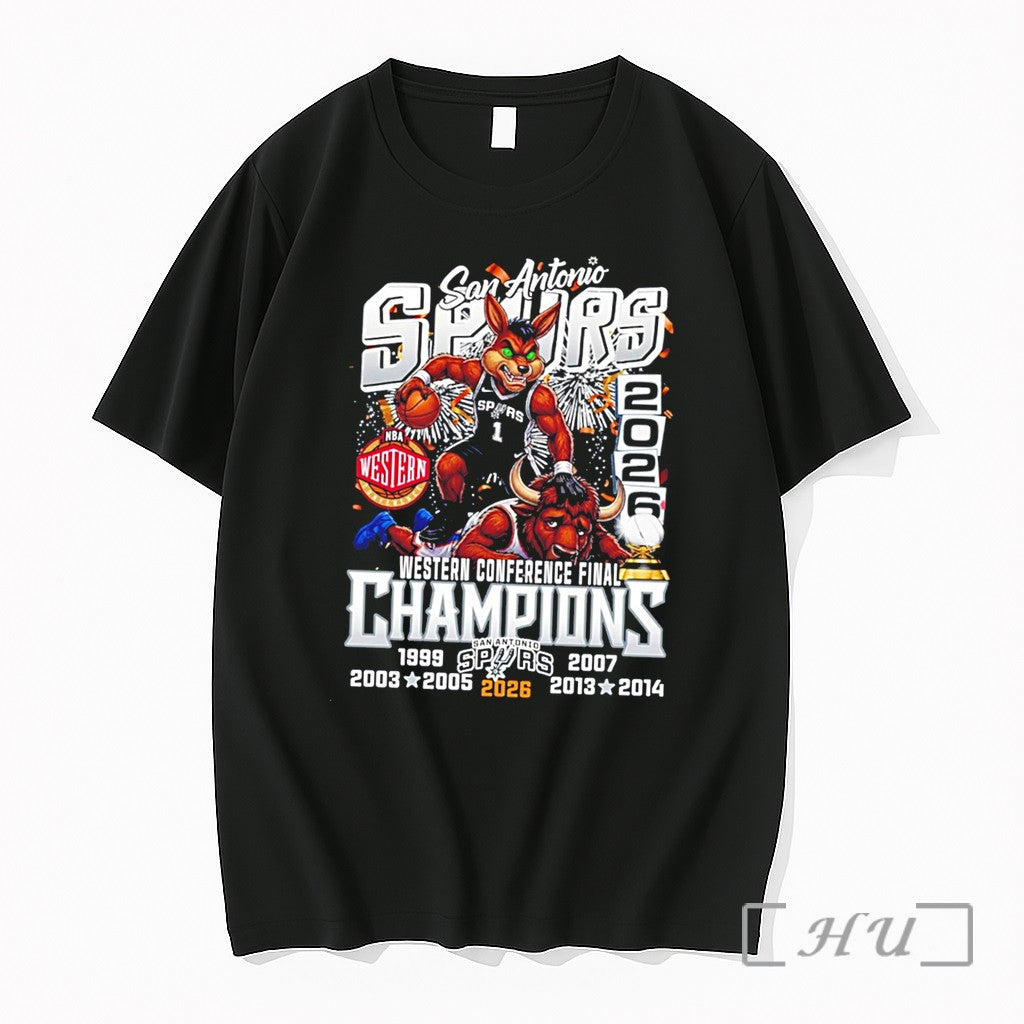 Officials San Antonio Spurs Basketball Western Conference Finals Champions 2026 Mascot Tee Premium T Shirts