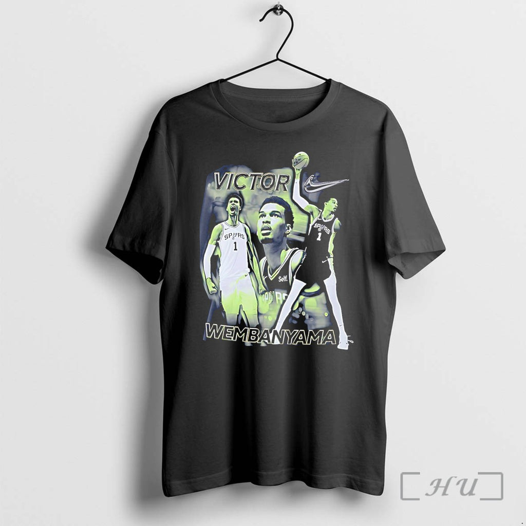 Officials San Antonio Spurs Victor Wembanyama Playing Moments Tee