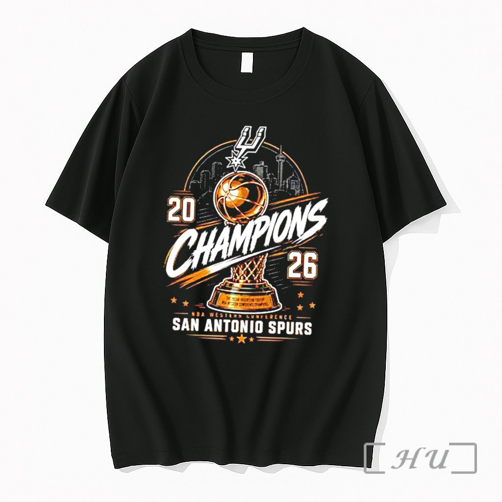 Officials San Antonio Spurs Western Conference Champions 2026 Trophy Skyline Tee Premium T Shirts Sweater