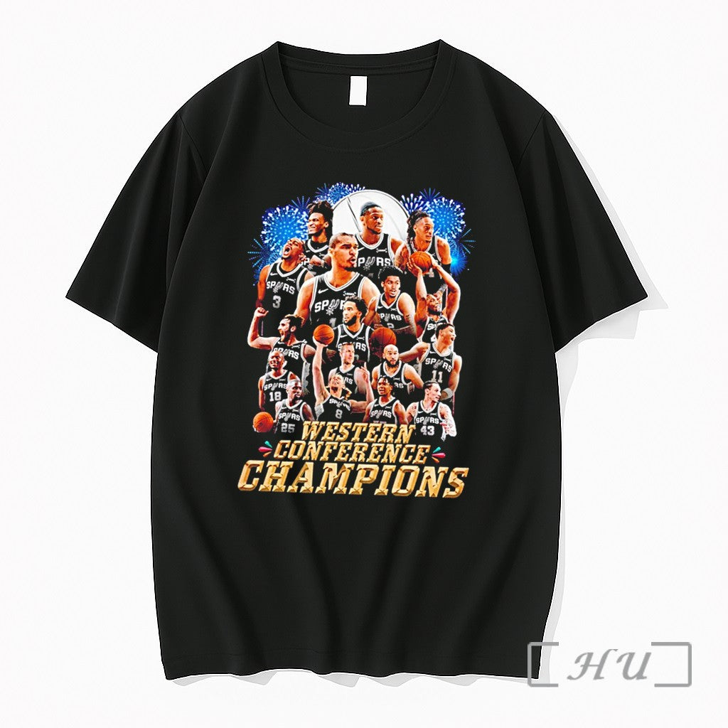 Officials San Antonio Spurs Western Conference Finals Champions 2026 All Team Tee Premium T Shirts