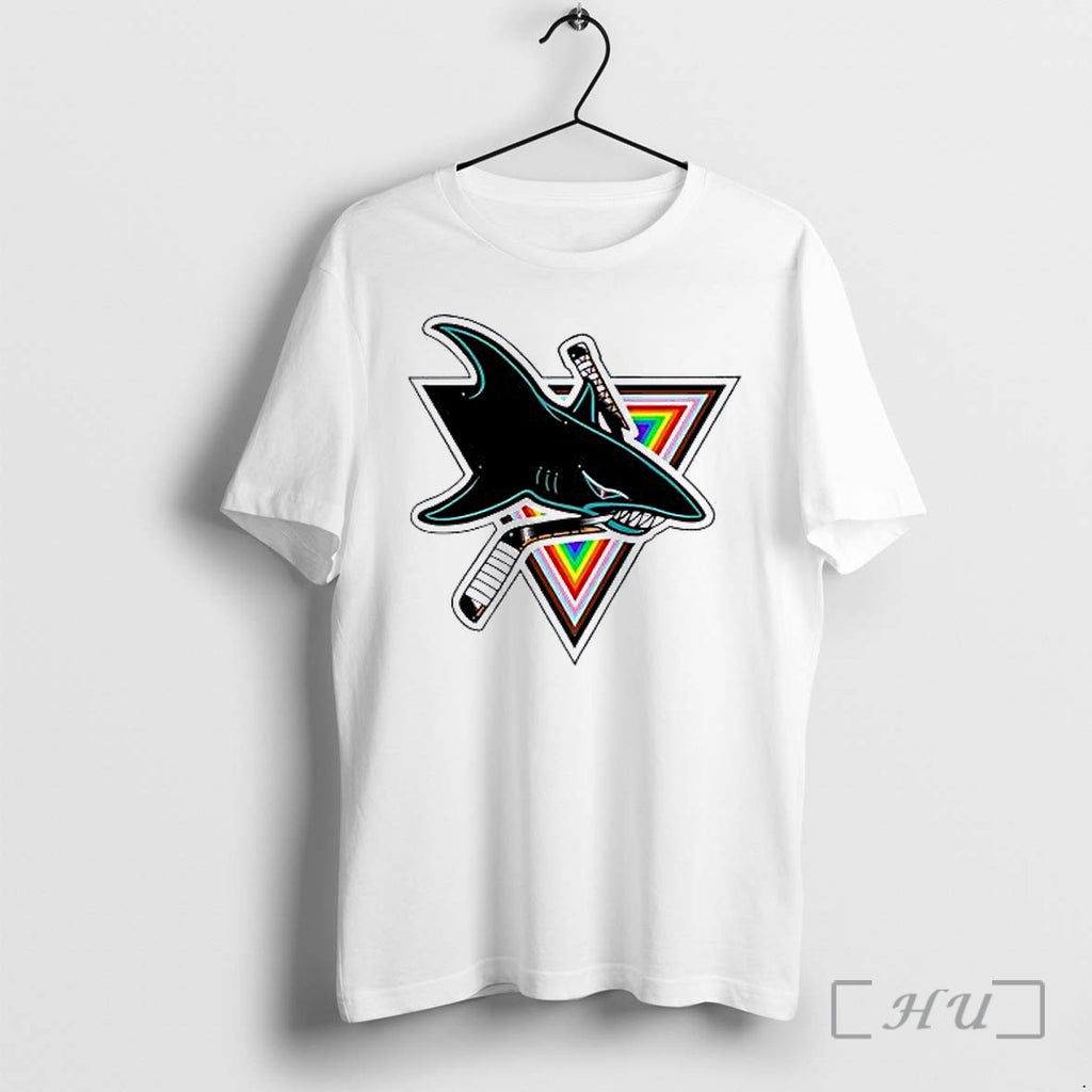 Officials San Jose Sharks Pride Logo Nhl Premium T Shirts Sweater Hoodie Jpg