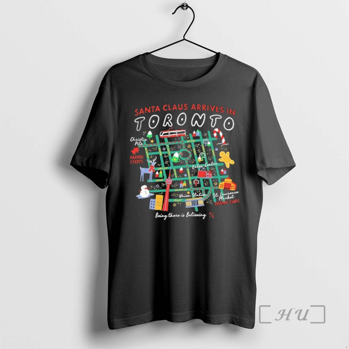 Officials Santa Claus Arrives In Toronto Being There Is Believing T-Shirts, Hoodie, Sweatshirt | PrintMintTees.com