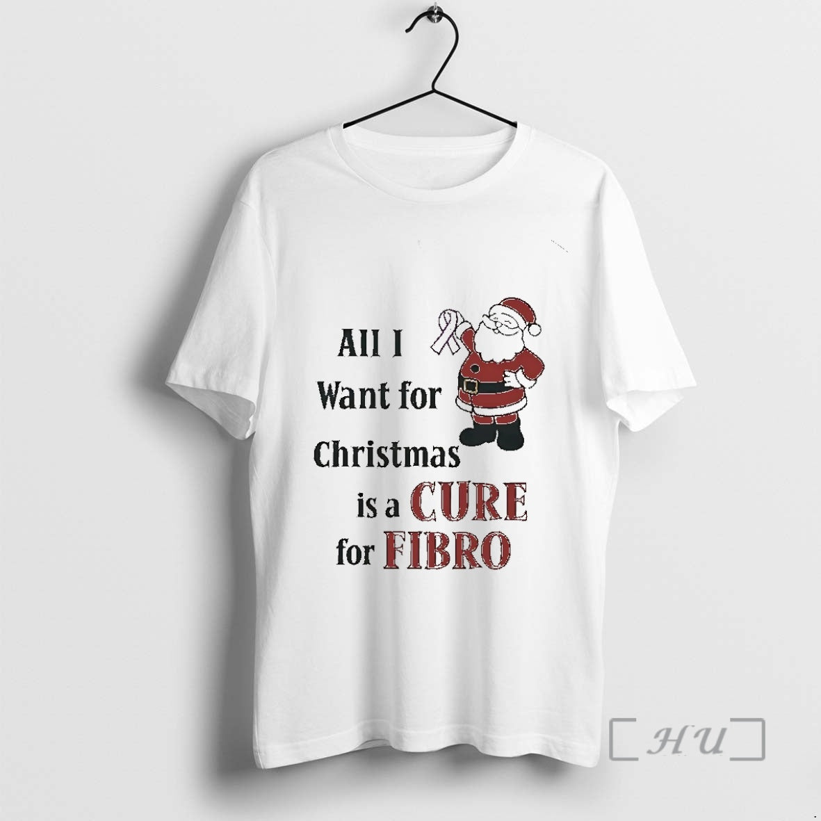Officials Santa All I Want For Christmas Is A Cure For Fibro Premium T Shirts Hoodie, Sweatshirt | PrintMintTees.com