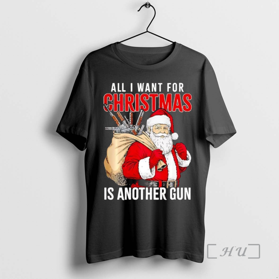 Officials Santa All I Want For Christmas Is Another Gun Christmas Premium T Shirts Sweater Hoodie, Sweatshirt