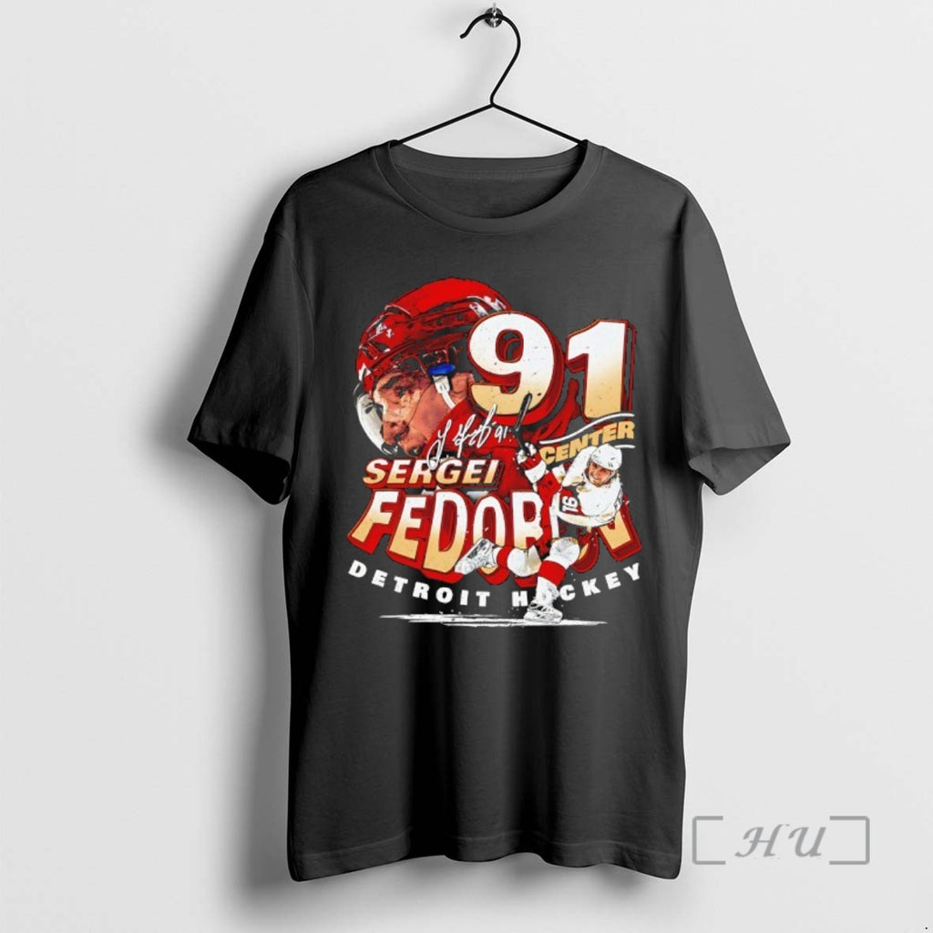 Officials Sergei Fedorov 91 Detroit Red Wings Hockey Player Name T-Shirts, Hoodie, Sweatshirt