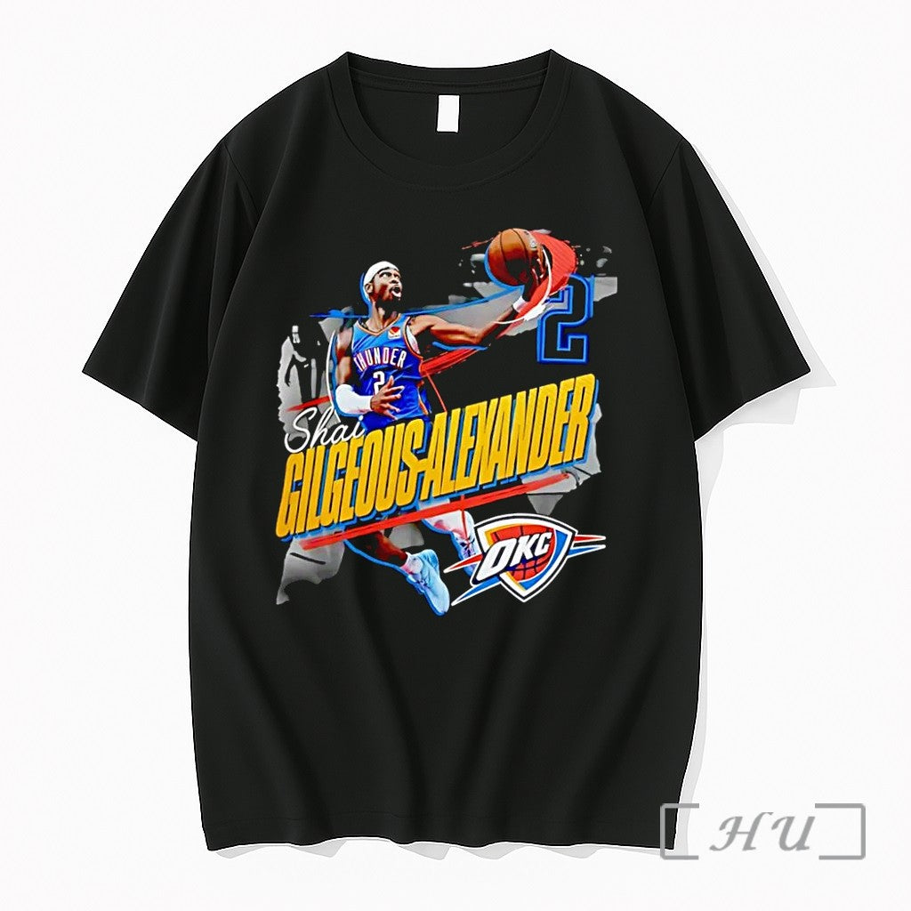 Officials Shai Gilgeous Alexander Oklahoma City Thunder Nba Shai Gilgeous Alexander Black Premium T Shirts