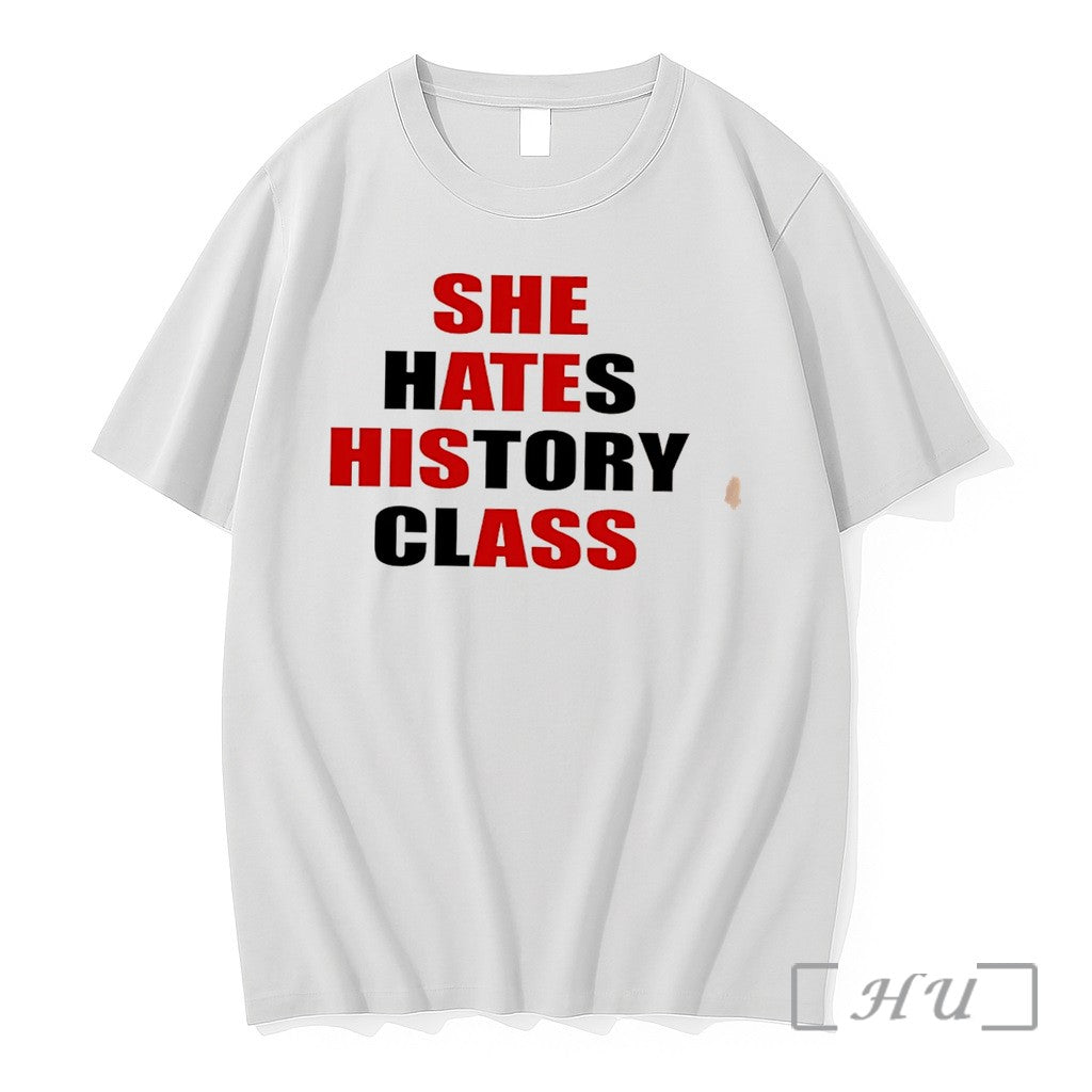 Officials She Hates History Class She Ate His Ass Text Tee Premium T Shirts Sweater