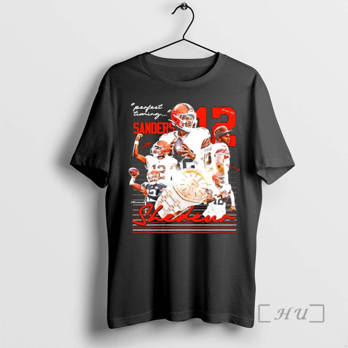 Officials Shedeur Sanders 12 Cleveland Bronws Perfect Timing Graphic T-Shirts, Hoodie, Sweatshirt | PrintMintTees.com