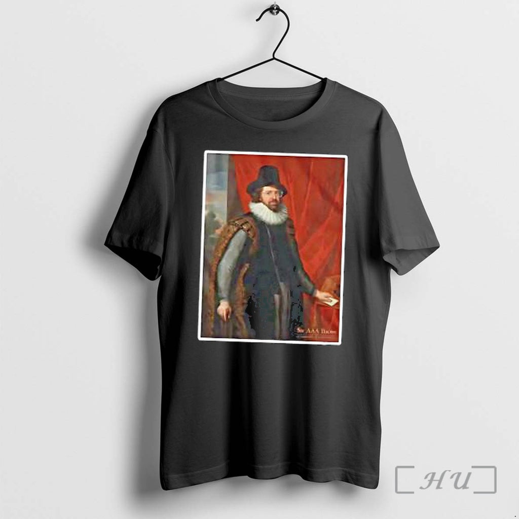 Officials Sir Francis Bacon Parody In Glasses Portrait Of A Historical Figure Premium T Shirts