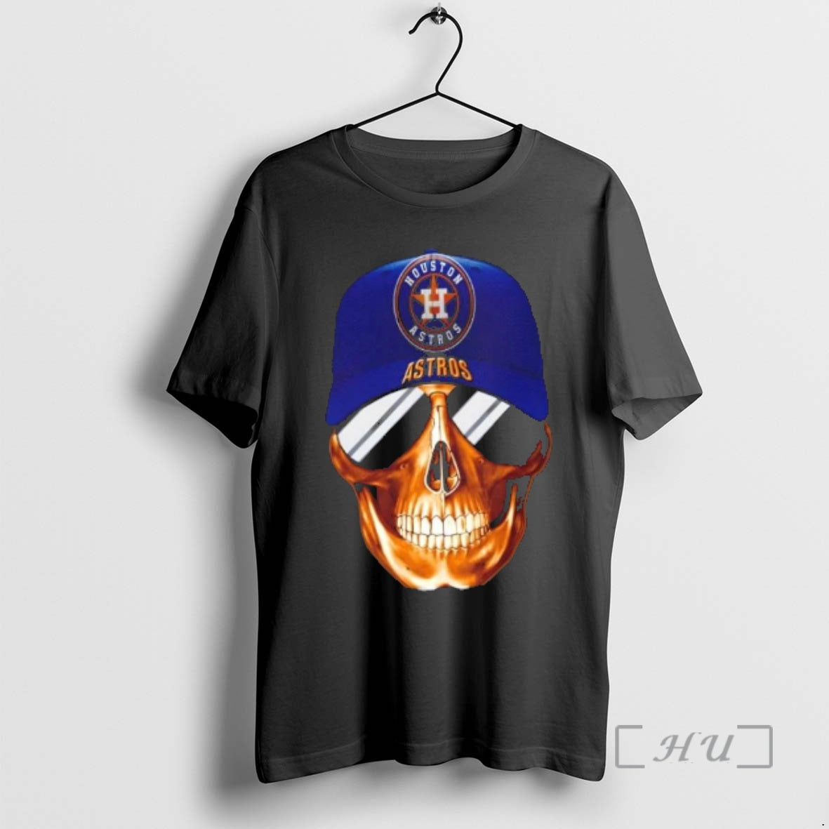 Officials Skull Wearing A Cap Houston Astros And Smiling With Fans Premium T Shirts Sweater Hoodie, Sweatshirt