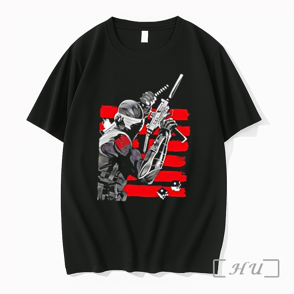 Officials Snake Eyes G I Joe Character Action Pose With Dice Premium T Shirts Sweater