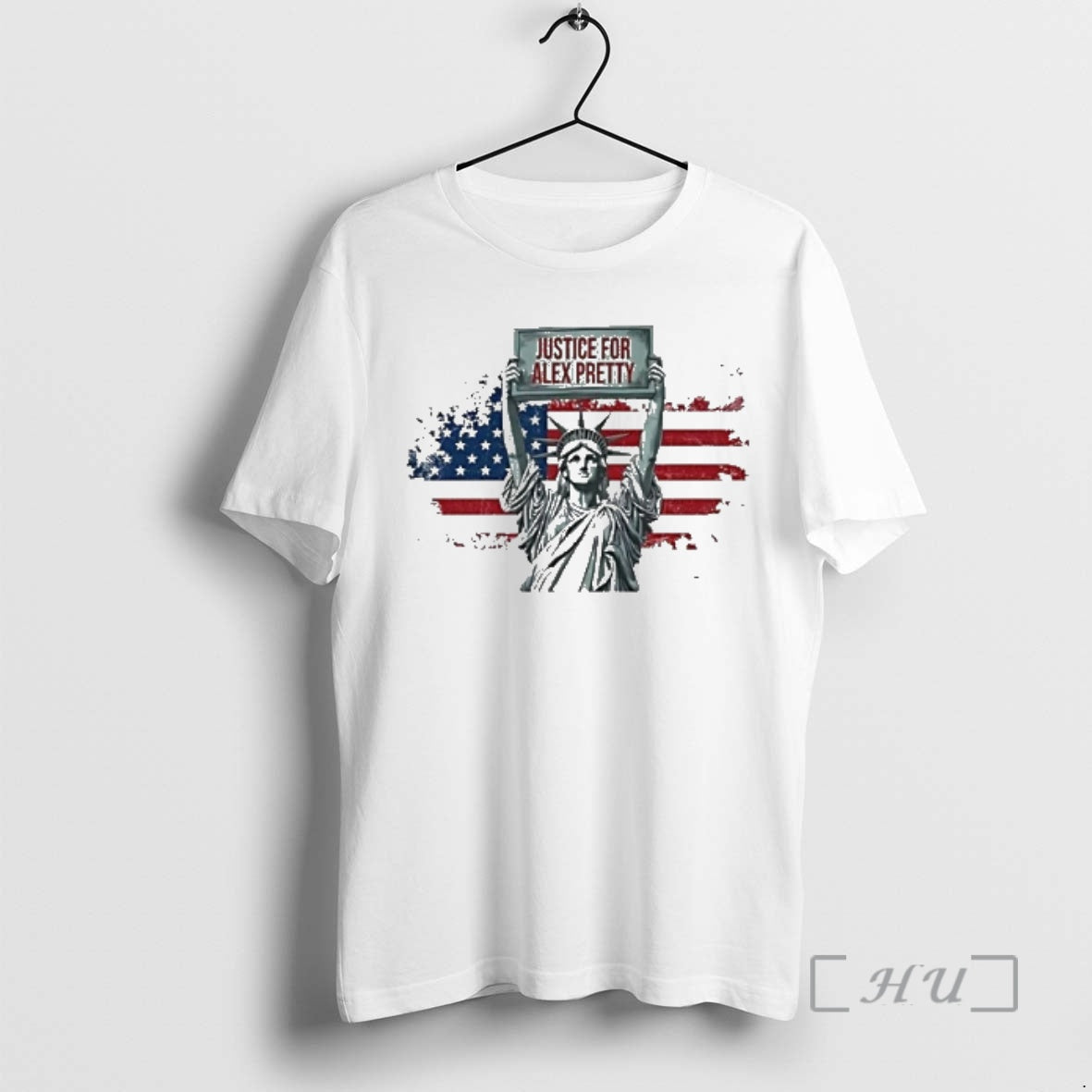 Officials Statue Of Liberty Justice For Alex Pretti Usa Flag T-Shirts, Hoodie, Sweatshirt | PrintMintTees.com