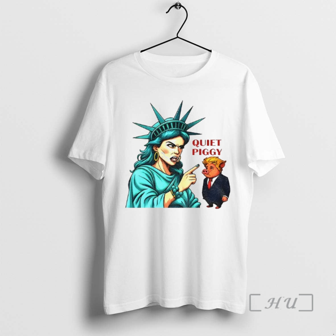 Officials Statue Of Liberty Quiet Piggy Trump Meme T-Shirts, Hoodie, Sweatshirt | PrintMintTees.com