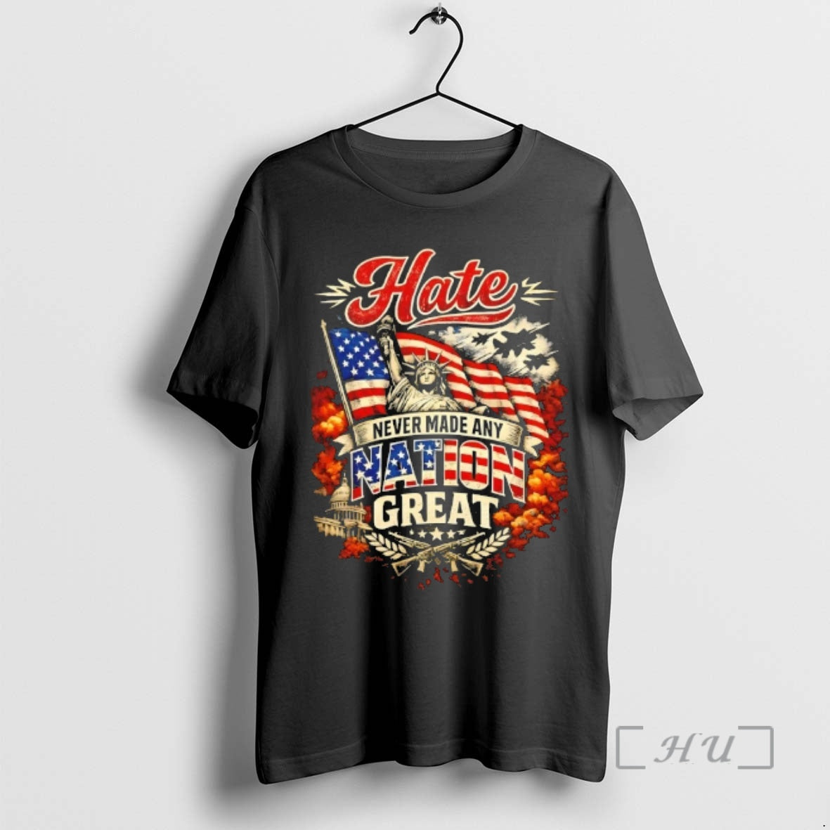 Officials Statue Of Liberty Hate Never Made Any Nation Great Graphic Premium T Shirts Sweater Hoodie, Sweatshirt