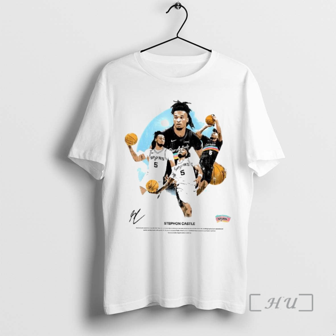 Officials Stephon Castle San Antonio Spurs Basketball Graphic Signature Woman T-Shirts, Hoodie, Sweatshirt