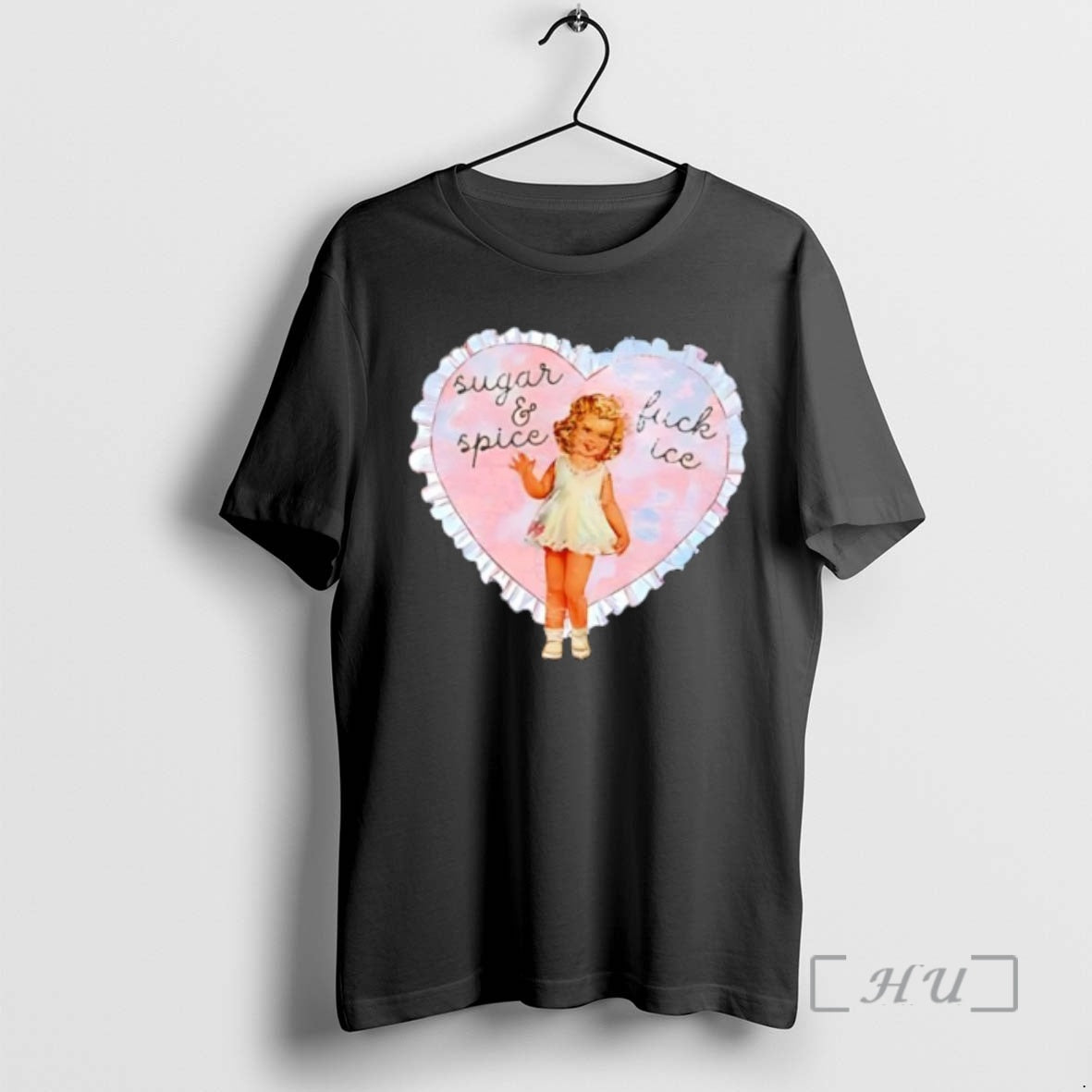 Officials Sugar And Spice Vintage Girl Heart Frame Ruffle T-Shirts, Hoodie, Sweatshirt | PrintMintTees.com