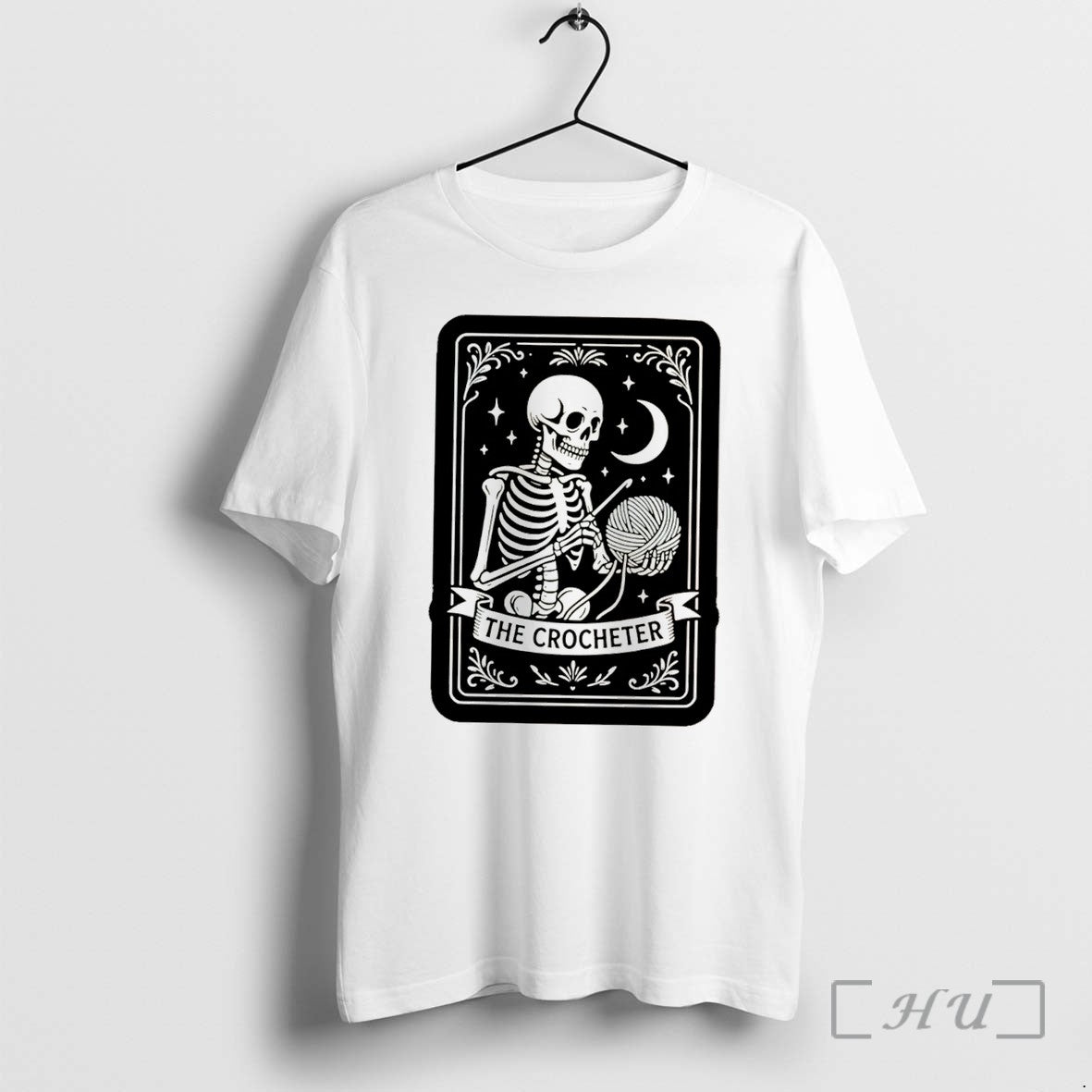 Officials Tarot Card The Crocheter Skeleton Tee