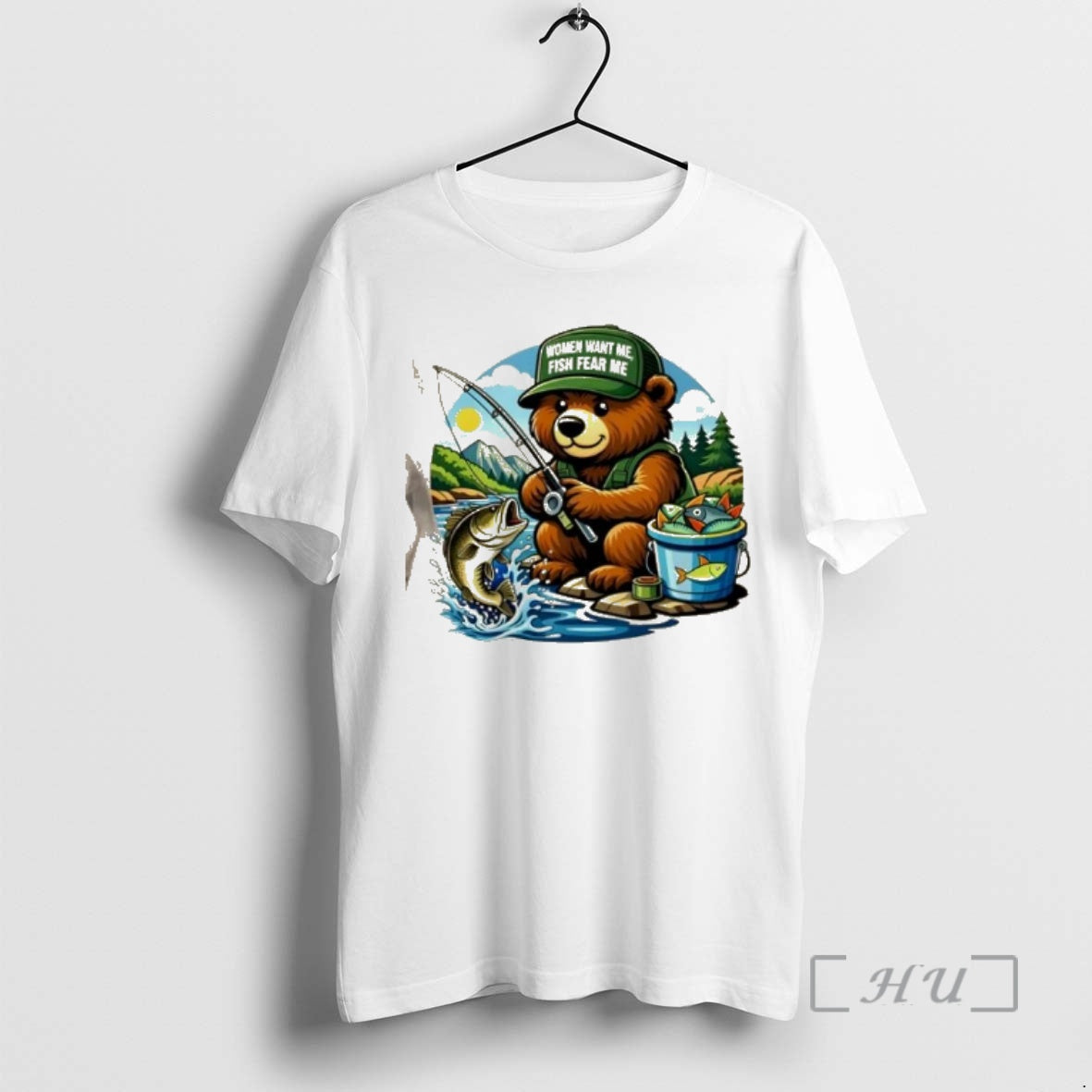 Officials Teddy Bear Fishing Wearing Cap Want Me Fish Fear Me T-Shirts, Hoodie, Sweatshirt