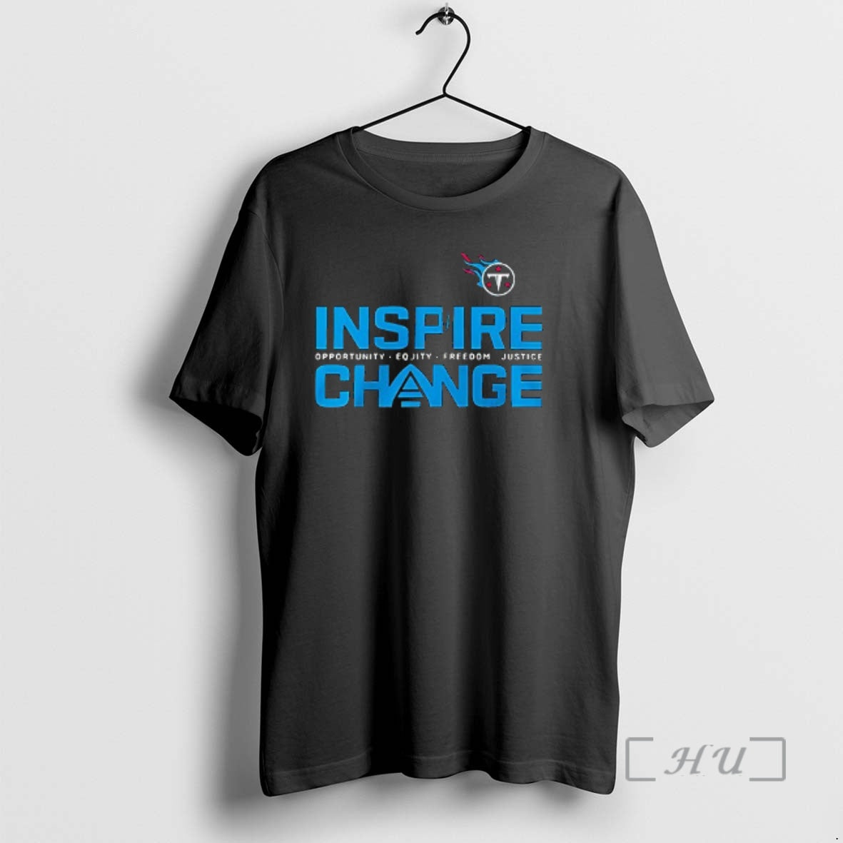 Officials Tennessee Titans X Inspire Change Opportunity Equity Freedom Justice Double Sided Graphic Premium T-Shirts,...