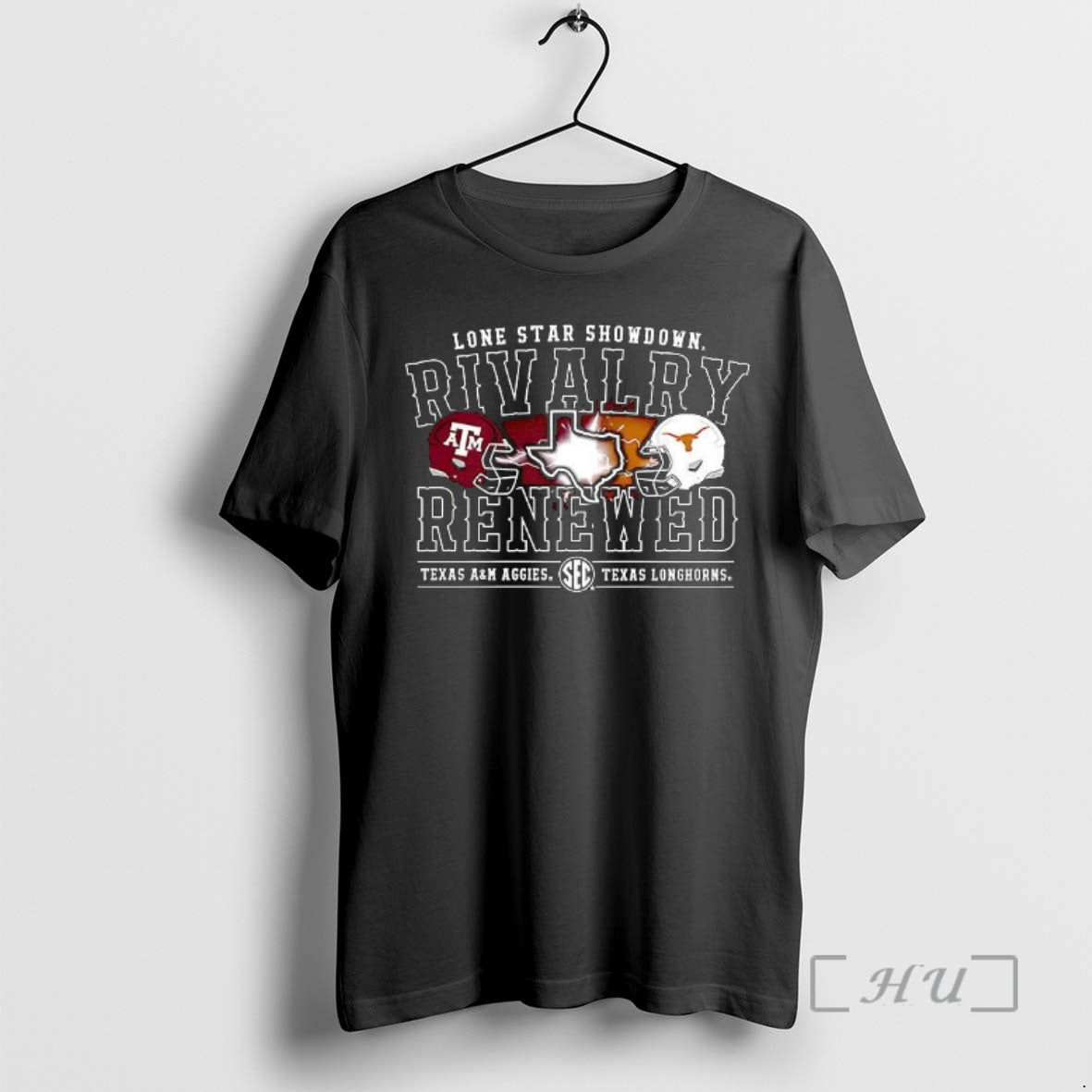 Officials Texas Am Aggies And Texas Longhorns Lone Star Showdown Helmet Premium T Shirts Sweater Hoodie, Sweatshirt