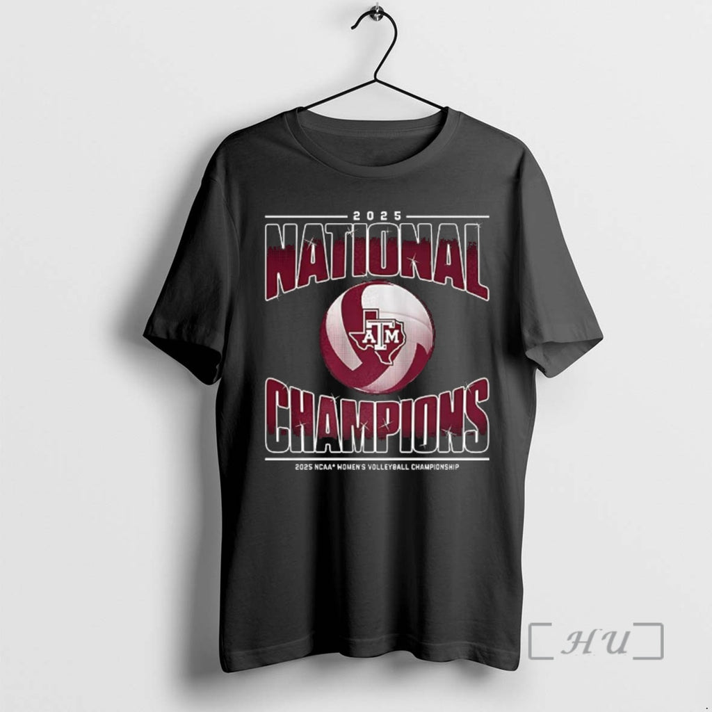 Officials Texas Am Ncaa Womens Volleyball Ncaa 2025 National Champions T-Shirts, Hoodie, Sweatshirt | PrintMintTees.com