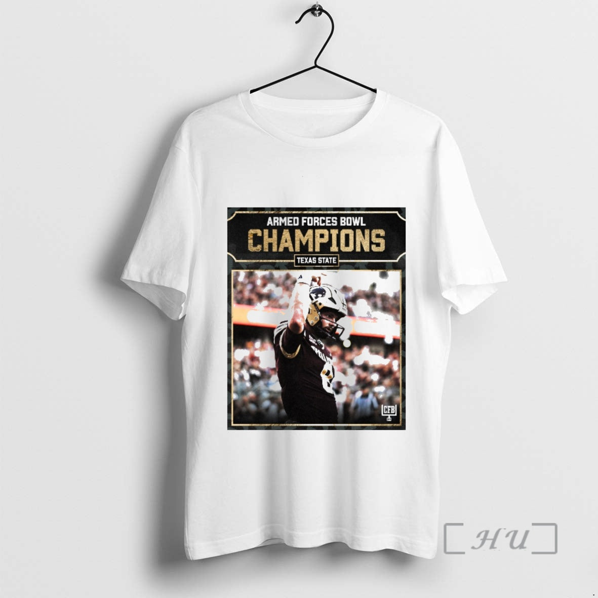 Officials Texas State Bobcats 2026 Armed Forces Bowl Champions T-Shirts, Hoodie, Sweatshirt | PrintMintTees.com