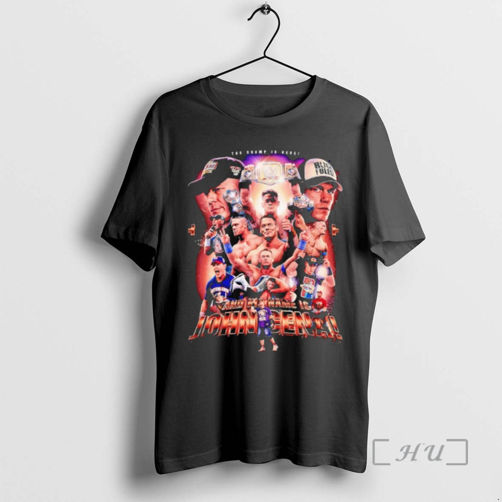 Officials The Champ Is Here And His Name Is John Cena Graphic Premium T Shirts Hoodie, Sweatshirt | PrintMintTees.com