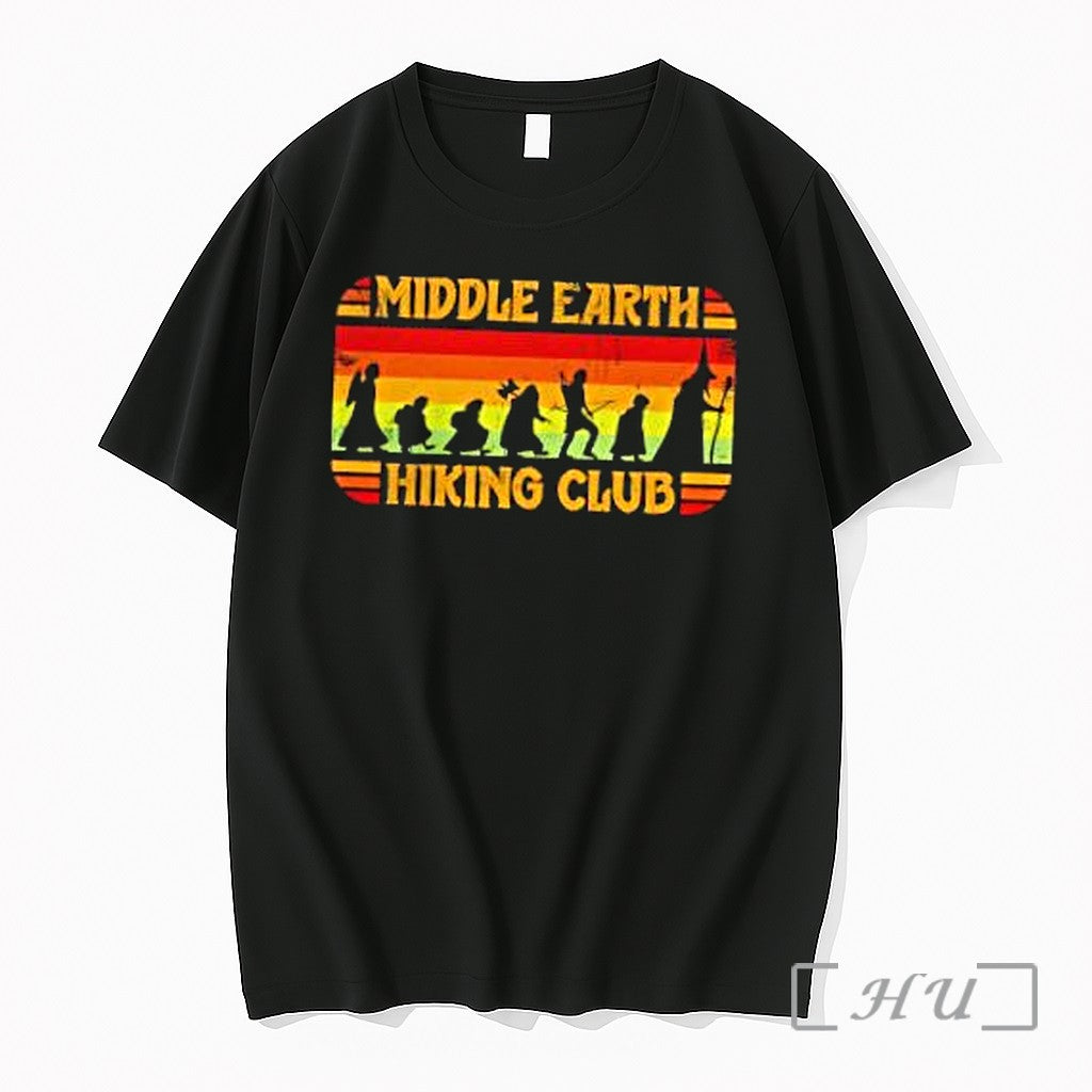 Officials The Fellowship Of The Ring Middle Earth Middle Earth Hiking Club Premium T Shirts