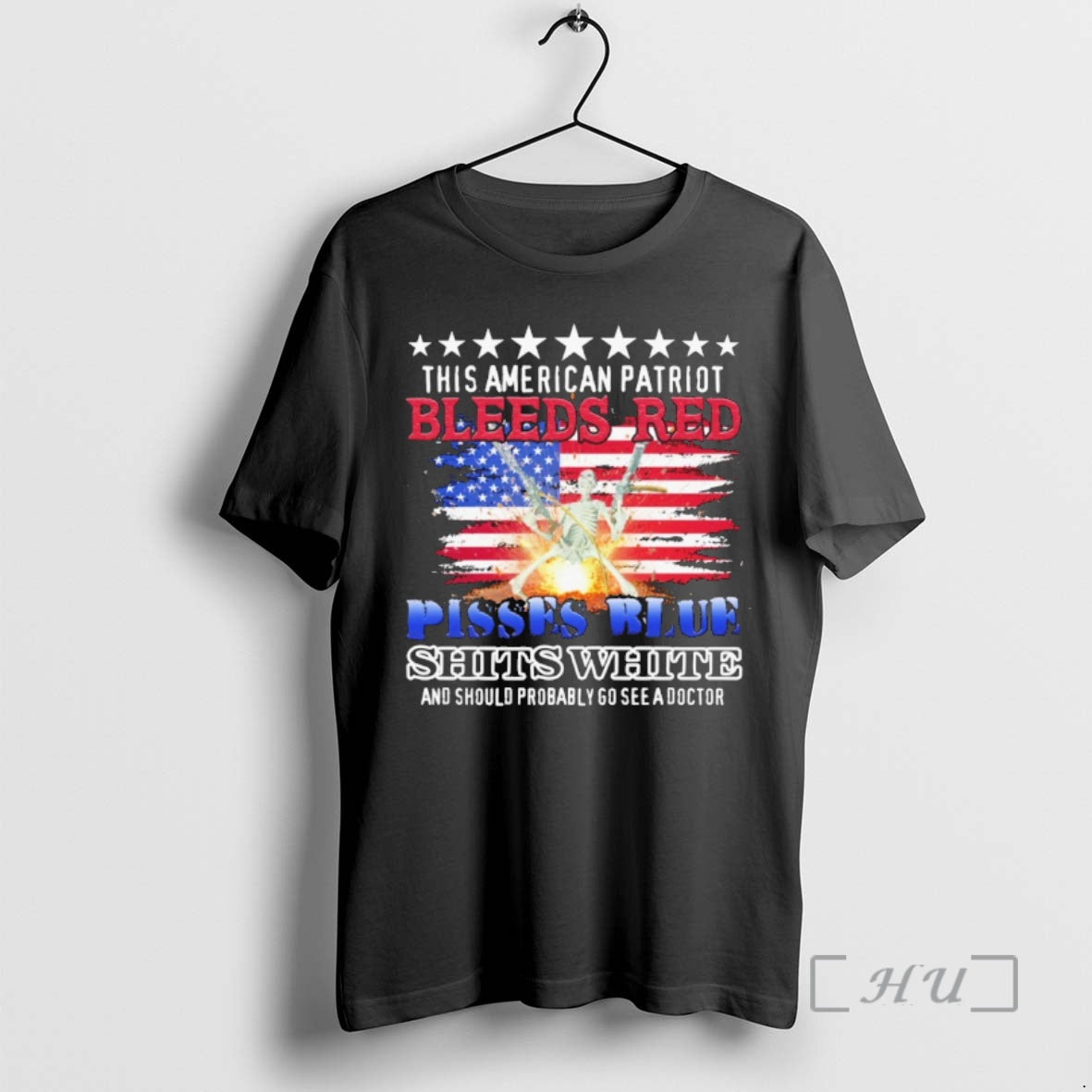Officials This American Patriot Bleeds Red Pisses Blue Shits T-Shirts, Hoodie, Sweatshirt | PrintMintTees.com