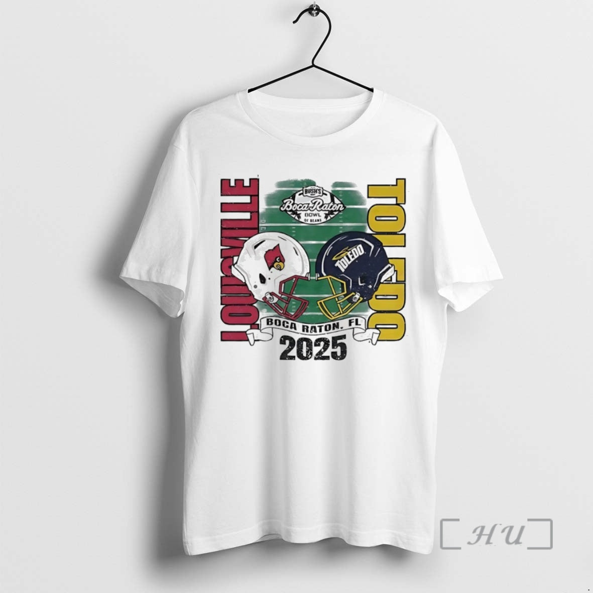 Officials Toledo Rockets Vs Louisville Cardinals 2025 Boca Raton Bowl Helmet Circle Premium T Shirts Hoodie, Sweatshirt