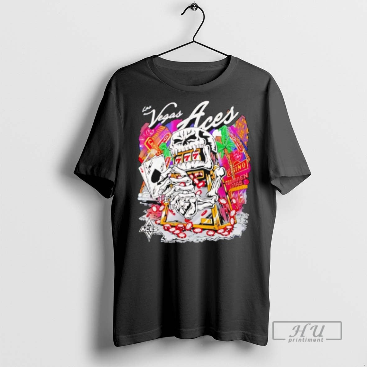 Officials Trending Aja Wilson Wearing Las Vegas Aces Slot Machine T Shirt Sweatshirt Hoodies