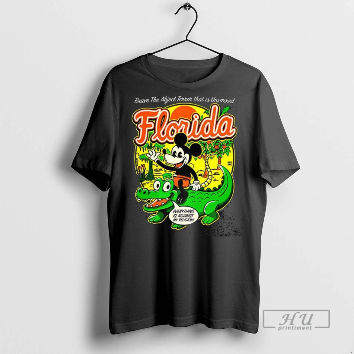Officials Trending Florida Brave The Abject Terror That Is Unvaxxed Graphic Tee Shirt Sweatshirt Hoodies