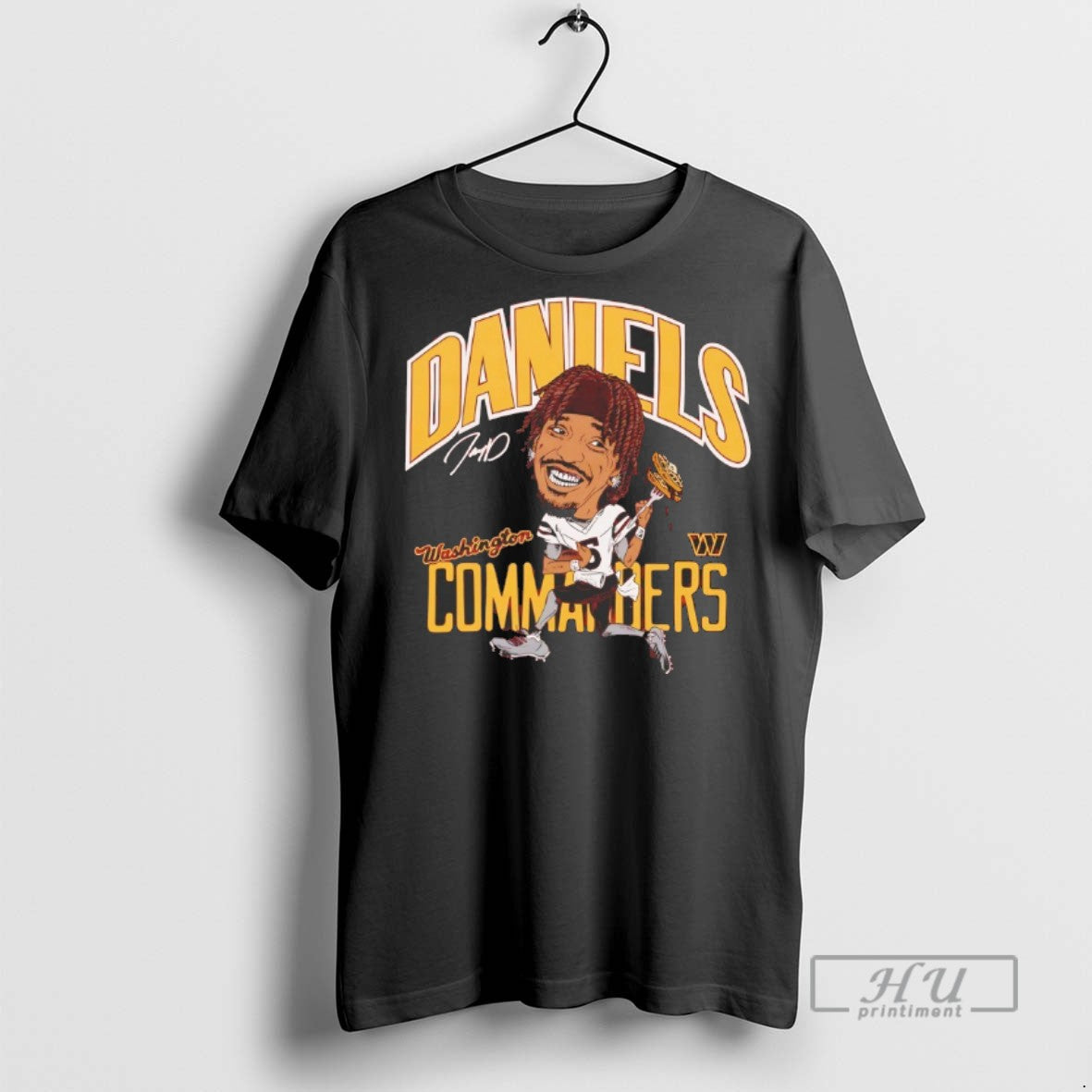 Officials Trending Jayden Daniels Washington Commanders Waffles Signature T Shirt Sweatshirt Hoodies