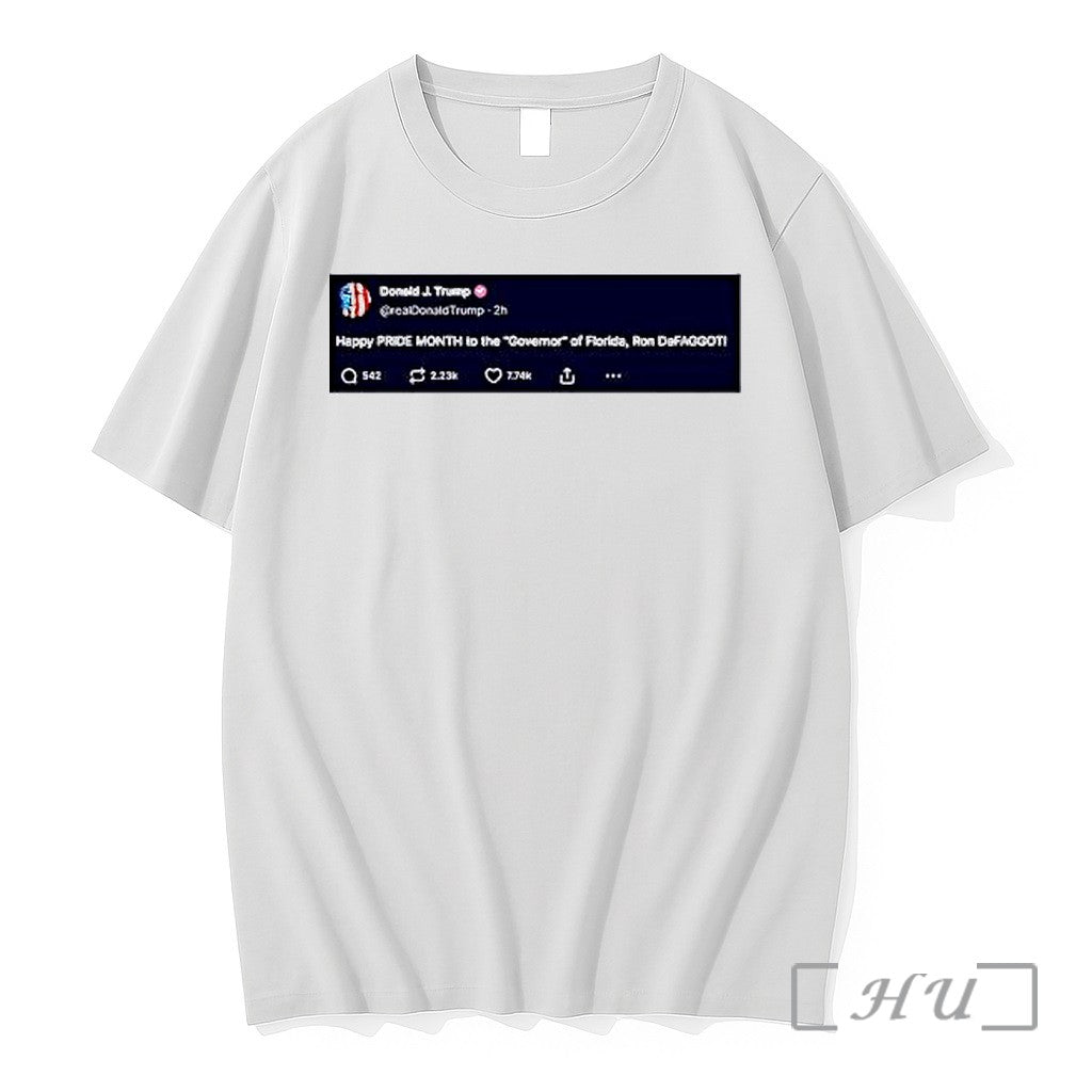 Officials Trump Happy Pride Month To The Governor Of Florida Ron Defaggot Premium T Shirts
