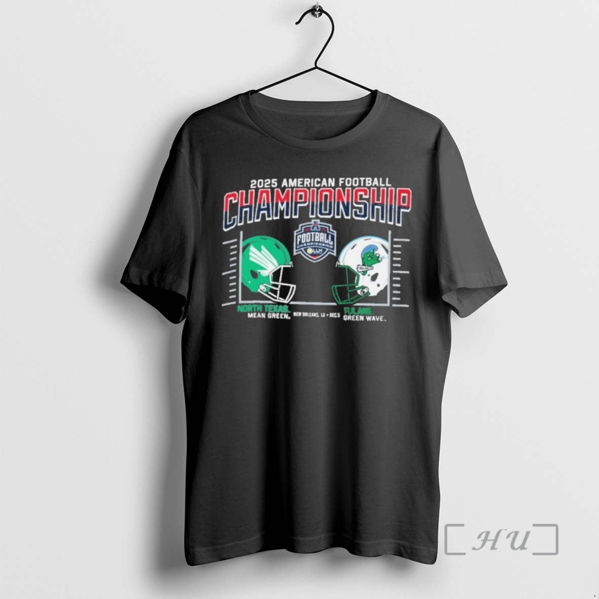 Officials Tulane Vs North Texas 2025 Aac Football Championship Duel Helmet Premium T Shirts Sweater Hoodie, Sweatshirt