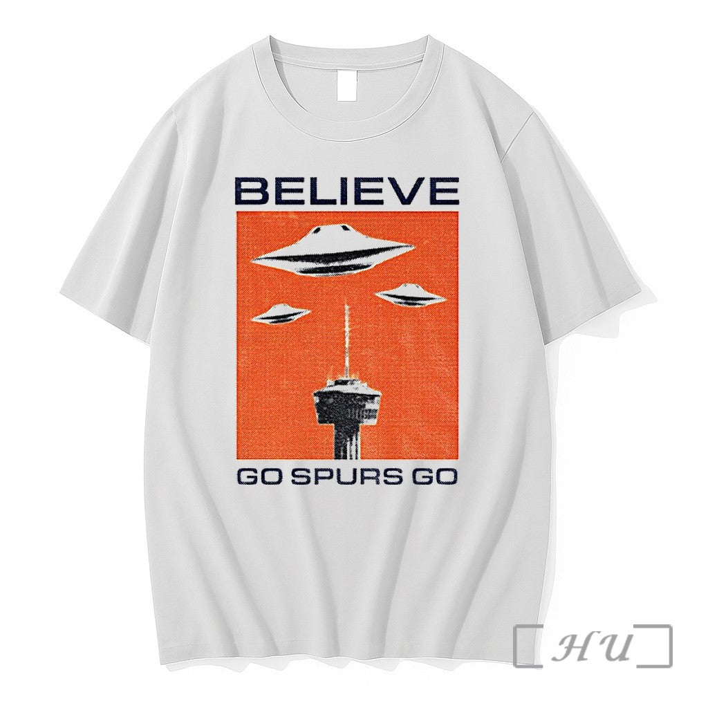 Officials Ufo Believe Go Spurs Go San Antonio Spurs Basketball Nba Vintage Premium T Shirts