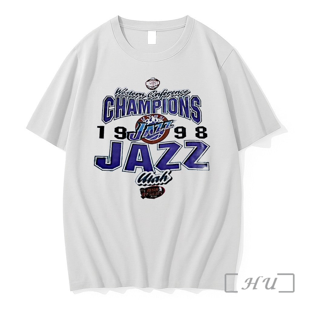 Officials Utah Jazz 1998 Western Conference Champions Nba Finals Nba White Premium T Shirts Sweater